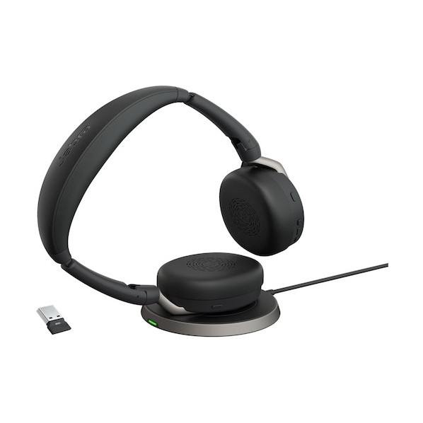【法人専用品】Jabra Evolve2 65 Flex Link380a MS Stereo Wireless Charger 幅200&times;高さ108&times;奥行き155mm 黒 26699-999-989 0｜DIY FACTORY ONLINE SHOP