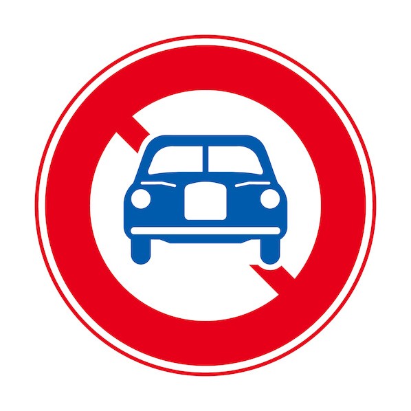 グリーンクロス 取り締まり目じるし M304 二輪の四輪車以外の四輪車通行止め 磁石φ600 6300039776 1枚 花・ガーデン・DIY-その他