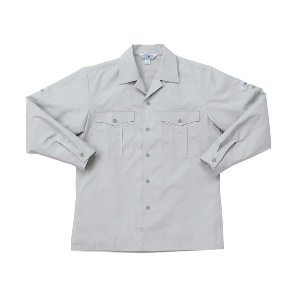 クロダルマ 長袖開衿シャツ アイボリ- M アイボリ- 2561-20-M 1着