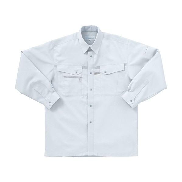 クロダルマ 長袖シャツ シルバーグレー L シルバーグレー 25541-40-L 1着