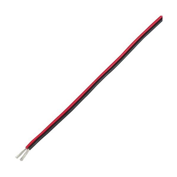 細径並列線 KFC 0．1SQ X 2C 100M 木管巻 赤/黒 KFC 0.1SQ X 2C 100M R