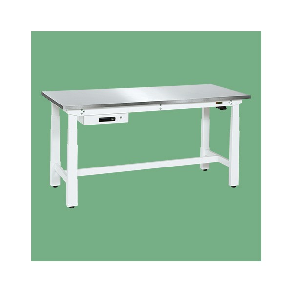電動昇降やり方台(掛け目手合い/耐荷重250kg/ステンレスカブセ天板/H630～1280/引出付) DKN-157ASUW 1台