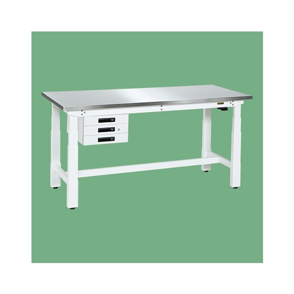電動昇降作業台(重量タイプ/耐荷重250kg/ステンレスカブセ天板/H630～1280/引出付) DKN-189CSUW 1台 247,202円