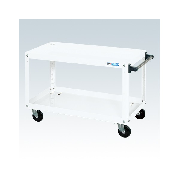 スーパーワゴン(ゴム車/H600/2段/プレート式キャスター) SAP-90602RW 1台|DIY FACTORY ONLINE SHOP