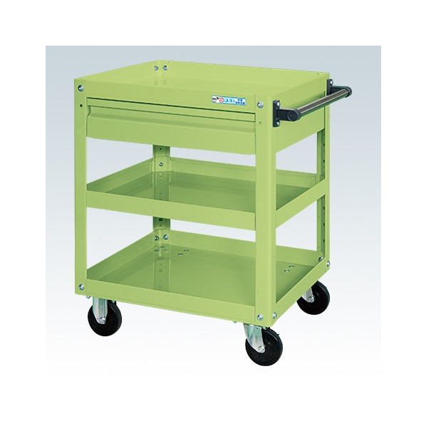 スーパーワゴン(ゴム車/プレート式キャスター/引出付) SAP-75743ARG 1台｜DIY FACTORY ONLINE SHOP