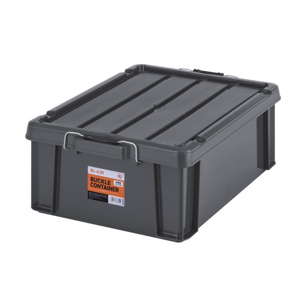アイリスオーヤマ 299269 バックルコンテナ BL-43R チャコールグレー W624×D450×H227（mm） チャコールグレー BL43RH 1個
