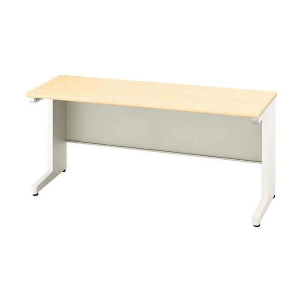 ※法人専用品※ナイキ 平デスク(引出し無し) XEHH型/天板:シルクウッド 本体:クリアーホワイト/W1600×D600×H720 XEHH166FDN-WS 1台|DIY FACTORY ONLINE SHOP