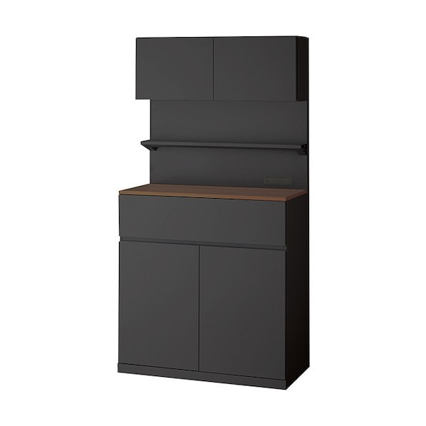 ※法人専用品※ナイキ カフェキャビネット(上部ボックス付タイプ) CF-0918BTP-BWN 1点｜DIY FACTORY ONLINE SHOP 109,451円