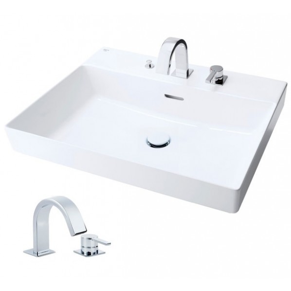 アクアセラミック シングルレバー混合水栓床排水(ボトルトラップ) 床給水 650&times;500&times;100mm ピュアホワイト YL-A401JYCQ(C)V/BW1 1点｜DIY FACTORY ONLINE SHOP