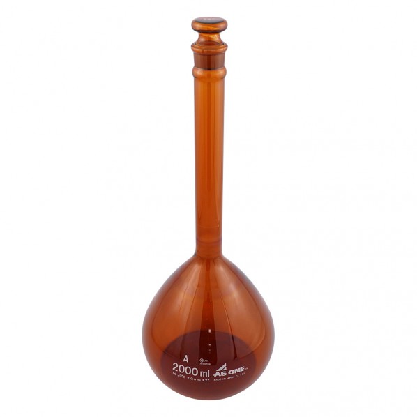 アズワン メスフラスコ 普通摺合 2000ml 茶 1-8564-31 1個|DIY FACTORY ONLINE SHOP