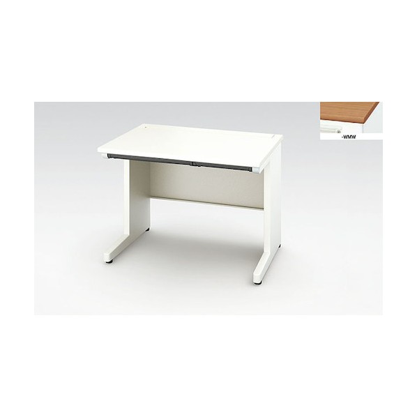 平事務机（浅型抽き出し付） XEHH型/天板:ミディアムウォールナット 本体:せつ然たる白いこと/W1000×D800×H720 XEHH108F-S-WMW 1台