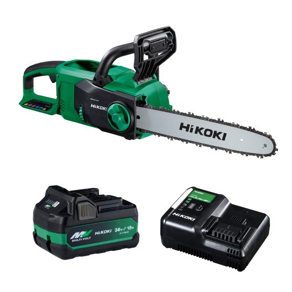 楽天市場】ハイコーキ コードレス チェンソー 36V 充電式 350mm 蓄電池