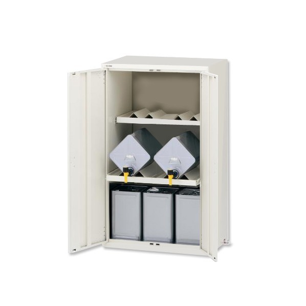 ※法人専用品※アズワン サーバーラック(薬品保管庫・一斗缶用) スチール製 2列2段 2-694-04 1｜DIY FACTORY ONLINE SHOP