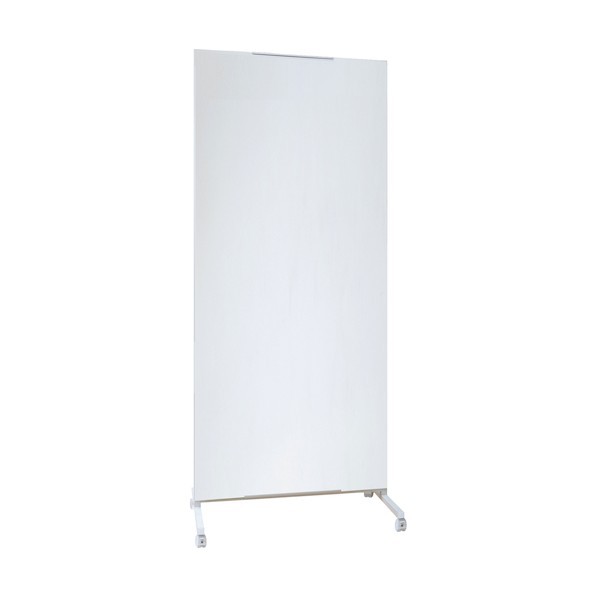 ※法人専用品※日本住器工業 キャスター付き大型ミラー 幅80cm HM-M80CP WH 1点｜DIY FACTORY ONLINE SHOP