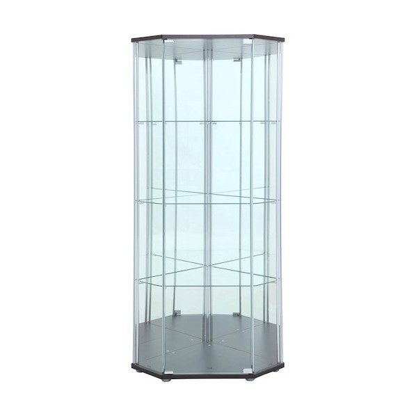 ※法人専用品※ ガラスコレクションケース コーナータイプ(背面ミラー付き) 98846 1点｜DIY FACTORY ONLINE SHOP
