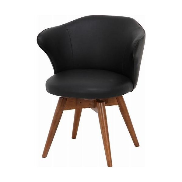 ※法人専用品※フジボウエキ 【在庫一掃セール】ダイニング回転チェア リーフ BK 97564 0｜DIY FACTORY ONLINE SHOP