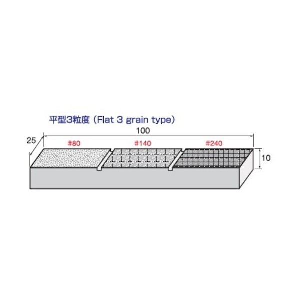 金剛石用だんす平3粒度手合い 25X100X10 HT903 1点