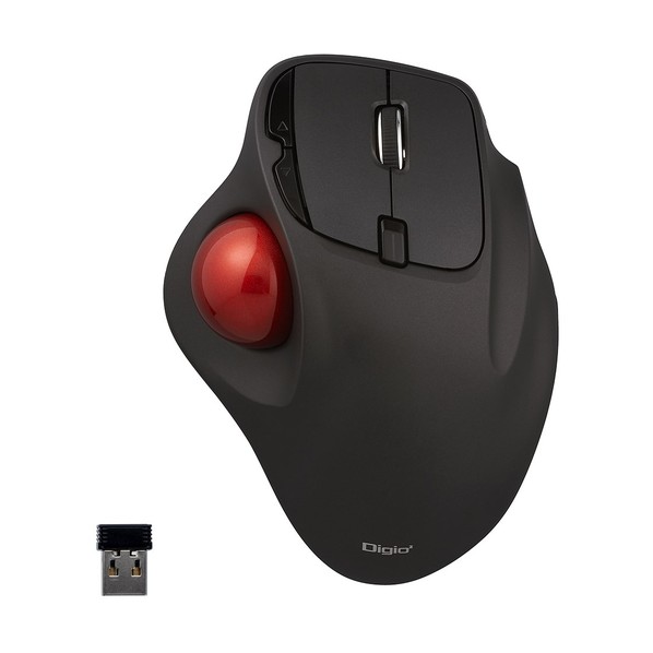 トラックボールマウス 無線5ボタン光学式親指トラックボール ブラック ブラック MUS-TRIF175BK｜DIY FACTORY ONLINE SHOP