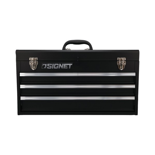 SIGNET シグネット 3段物の具ボックス席 引っ敷き黒いこと お盆無 54380 1台 工具収納用品-工具箱-花・ガーデン・DIY