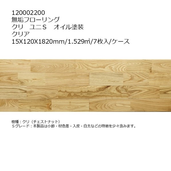 リラクシングウッド 純一無雑フローリング クリ ユニS 油絵の具ペンキ塗り 15X120X1820粍 せつ然たる 120002200 7枚