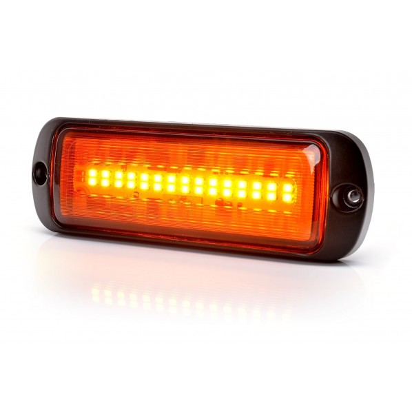 WAS ストロボライト W218 Warning lamp 横132.9mm x 高さ43.9mm x奥行25.4mm (ビス間隔約120mm) 発行色 アンバー 1469 1個