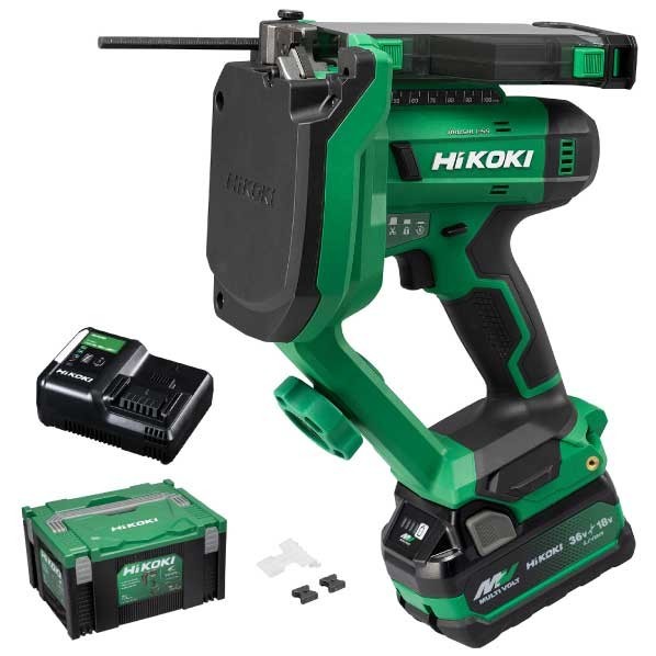 HiKOKI(ハイコーキ) 18V 充電式 全ねじカッタ セット品 (電池1個・充電器付)【2604HK】 W1/2対応 アグレッシブグリーン CL18DA (XPZ) 1台