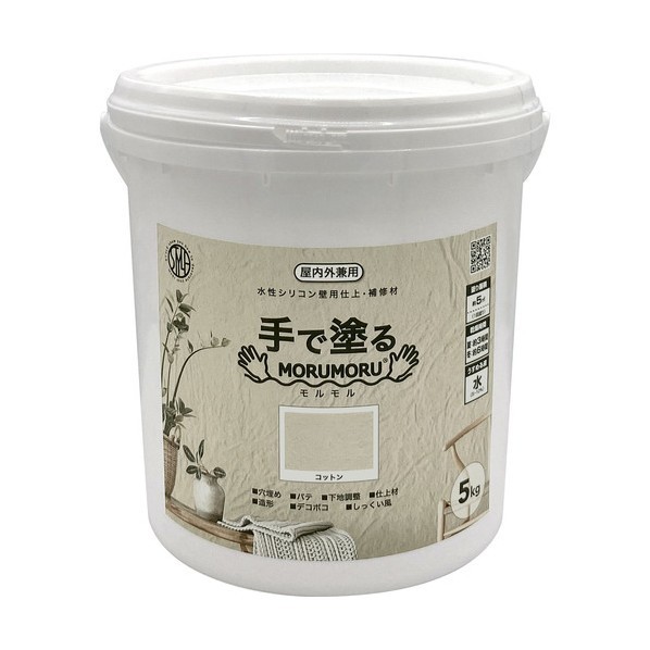 壁用仕上･取りつくろう材 色つやMORUMORU 綿織物 5KG 綿織物 4976124882340