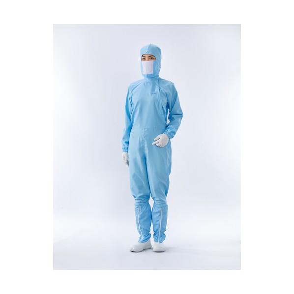 ※法人専用品※ガードナー フード一体型サイドファスナークリーンスーツ 男女兼用 ブルー L LF1300-2-L 1点|DIY FACTORY ONLINE SHOP