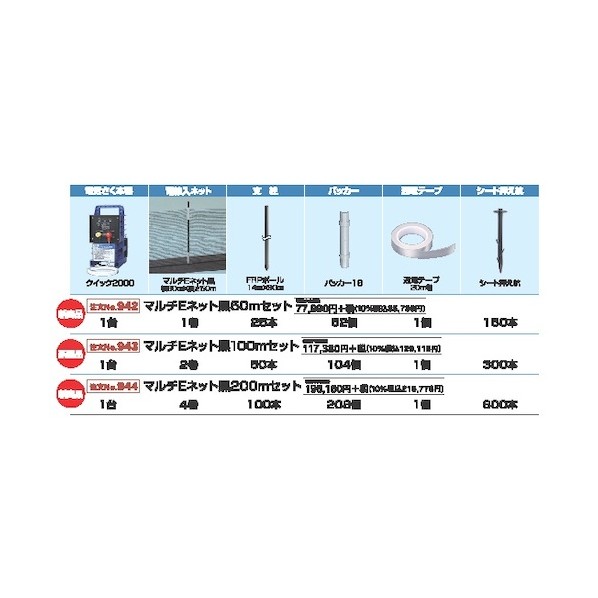 イノシシ･小毛の荒物用電親しみやすい仕掛ける マルチEサイバー空間黒50m仕掛ける 942-679420 1点