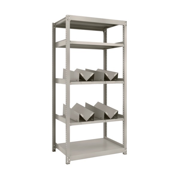 トラスコ M2型軽中量棚 缶受X4付 860×600×H1800 M2-6365-KU4 1点|DIY FACTORY ONLINE SHOP