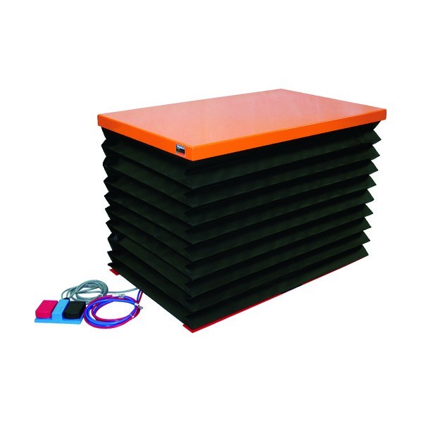 ※法人専用品※トラスコ テーブルリフト100kg 電動Bねじ式 DC24Vバッテリー専用 蛇腹付520×850 HDL-L1058RJ-D2 1台|DIY FACTORY ONLINE SHOP