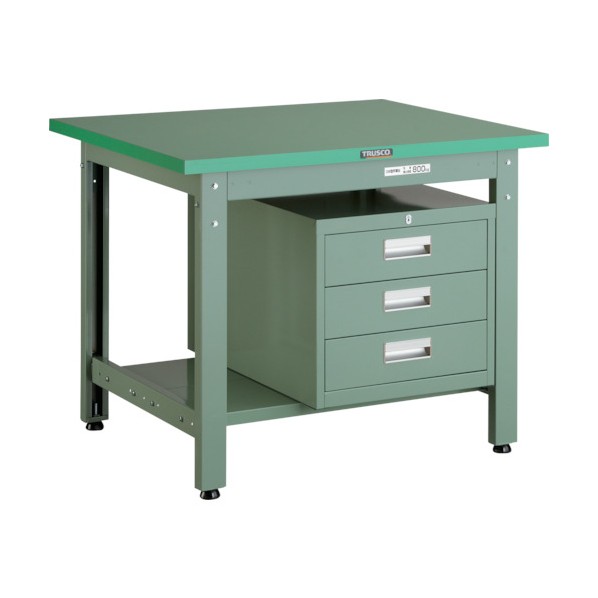 ※法人専用品※トラスコ GWP型作業台 900&times;750&times;H740 3段引出付 GWP-0975D3 GWP-0975D3 1個｜DIY FACTORY ONLINE SHOP