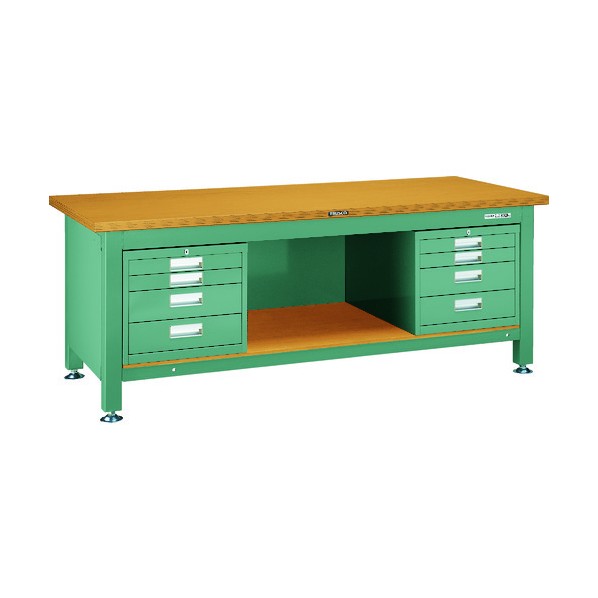 ※法人専用品※トラスコ(TRUSCO) TWZ型御役目台 1800X900 4段抽き出しX2付 TWZ-1800D4D4