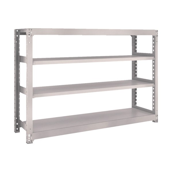 トラスコ Ｍ３型中量棚１８００Ｘ４７１ＸＨ１２００４段単体ネオグレ NG M3-4654 NG(ネオクﾞレー) 1台｜DIY FACTORY ONLINE SHOP