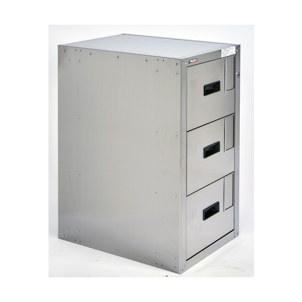 TRUSCO 耐震医薬品庫 455X600XH800 3段引出型 SY-3N 1台