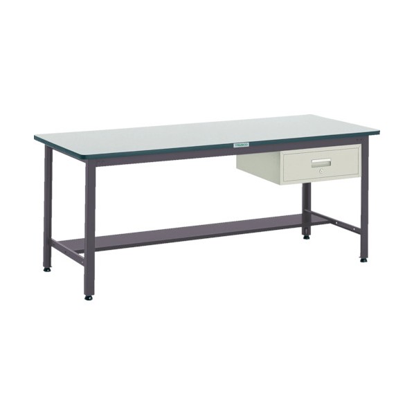 中荷重作業台(500kg)AEW型 1200X750XH740 1段引出付 ダークグレー色 AEWP-1275F1 1点