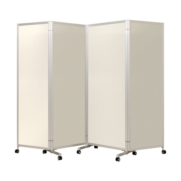 ※法人専用品※トラスコ(TRUSCO) 4連パーテーション H1800 アイボリー TKV4-1800-IV 1点|DIY FACTORY ONLINE SHOP