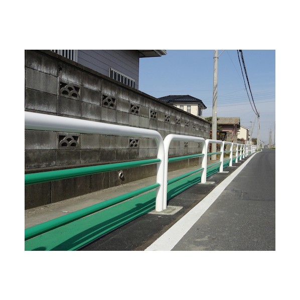 ※法人専用品※ 高強度セイフティパイプKSP-8-15C 茶色55 支柱間隔=1500 H=800 KSP-8-15C 1個|DIY FACTORY ONLINE SHOP