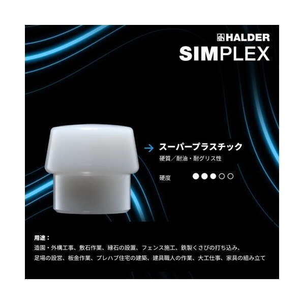 ロームヘルド・ハルダー HALDERシンプレックス用インサートポリエチレン(白)頭径100粍 3207.1 1点
