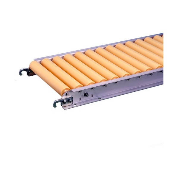 ※法人専用品※三鈴工機 樹脂ローラコンベヤMR50U型(ローラ乳白色)Ф50X3．5T 幅600 P100 1．5M MR50U601015 0｜DIY FACTORY ONLINE SHOP 43,740円