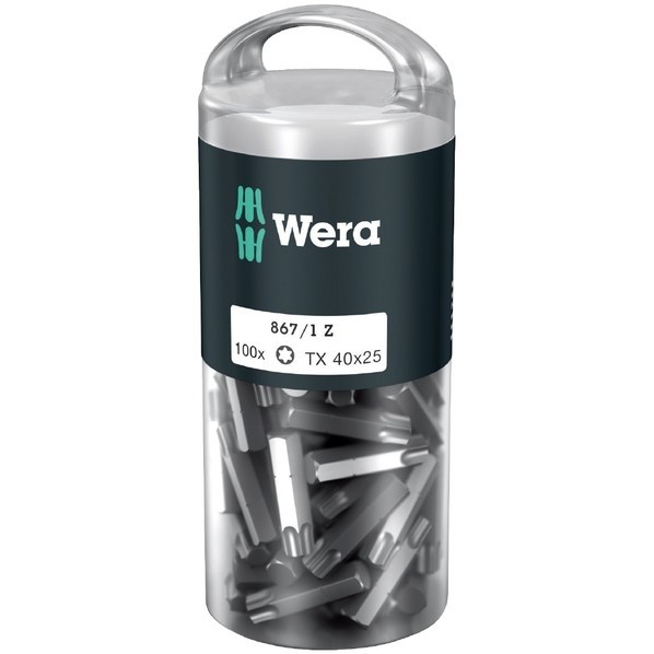 Wera Werkzeuge GmbH 差込角1/4インチ トルクスビットセット TX40X25mm 100本 072452 1セット|DIY FACTORY ONLINE SHOP