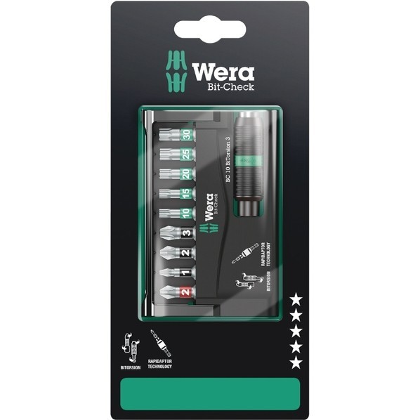 Wera Werkzeuge GmbH ビットセット バイトーション ビットセット 10点組 SB 073418 1セット
