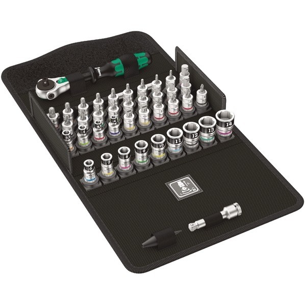 Wera Werkzeuge GmbH 差込角1/4SQ ソケット鍵書き割り(ホールド役立つこと) 42点入 003755 1書き割り