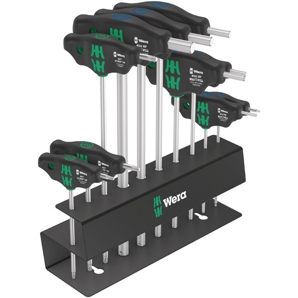 Wera Werkzeuge GmbH T型手持ち部分１番ウッド 金属元素仕合わせ付 10本組 004174 1書き割り