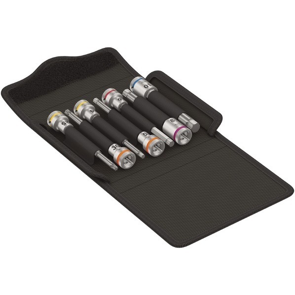 Wera Werkzeuge GmbH 差込角3/8SQ  ヘックス･トルクスビットソケット(銀輪用）7点入 004176 1書き割り