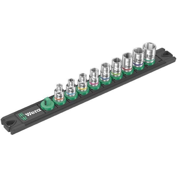 Wera Werkzeuge GmbH 差込角1/4SQ ソケット鍵仕掛ける 9点入 線路付 005420 1仕掛ける