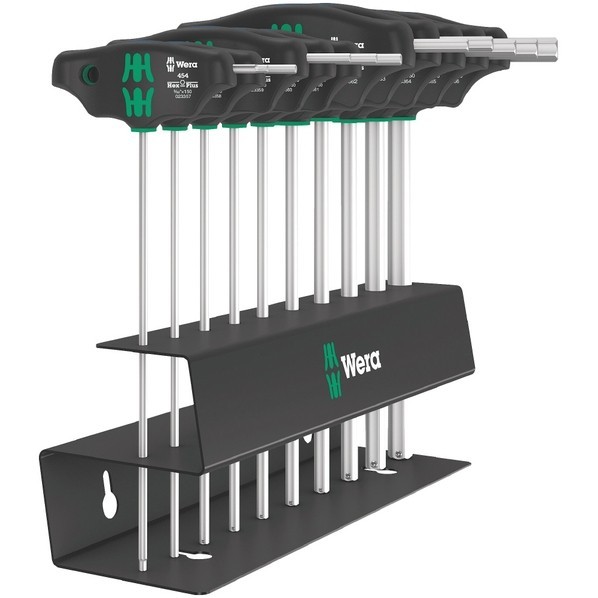 Wera Werkzeuge GmbH T型鍵仕掛ける HEX in 金属元素仕合わせ付 10本組 023454 1仕掛ける
