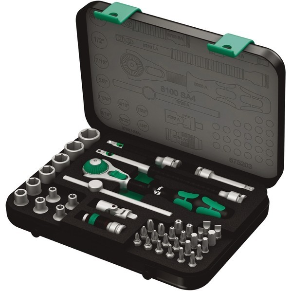 Wera Werkzeuge GmbH 差込角1/4SQ ZYKLOPソケット鍵書き割り 41点 003535 1書き割り