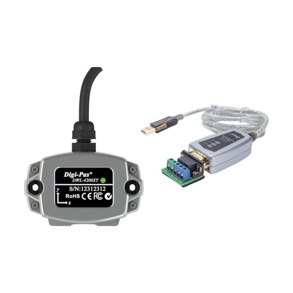 JSB TECH社 Digi-pas DWL4200XY Pro-Version 高性能2軸デジタル傾斜角度検知器 ±0.02° 2-04221-99 1点
