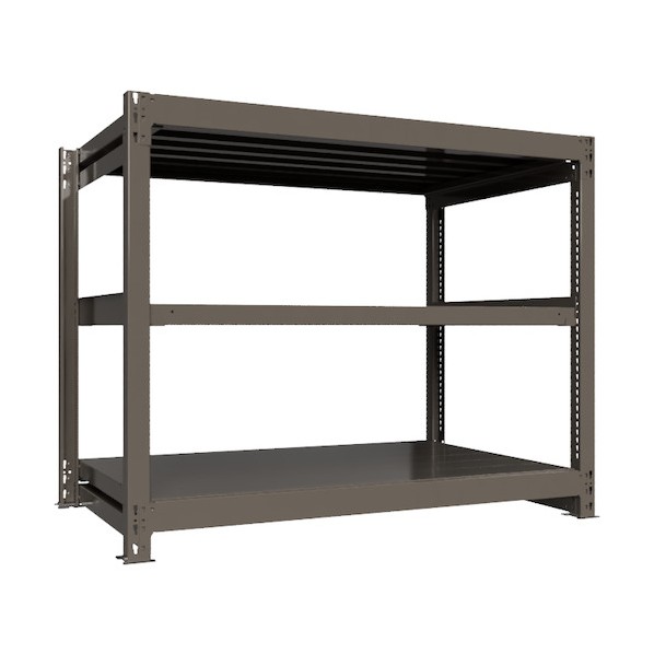 ※法人専用品※HIKARI製作所 重量ボルトレスラック 段荷重1000Kg H1200&times;W1500&times;D900 天地3段 単体グレー TH1000-459T3 1点｜DIY FACTORY ONLINE SHOP